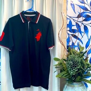 Men’s Franky Max Black & Red Polo Size XL